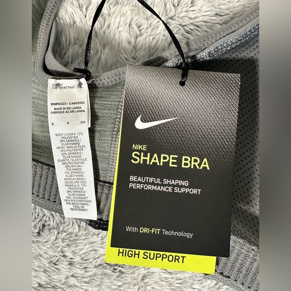 Nike Heather Gray Zip Sports Bra - Picture 8 of 9